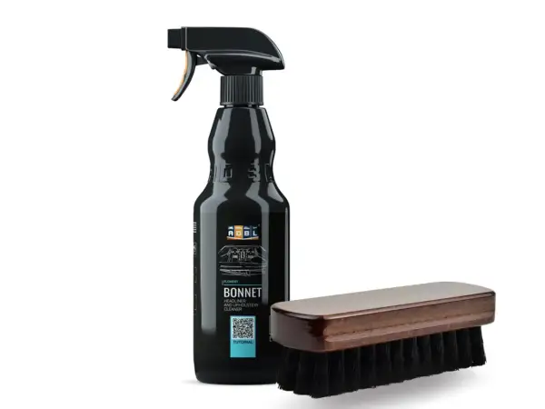 Zestaw ADBL Bonnet: jak używać do czyszczenia podsufitki i tapicerki. Spray i szczotka do detalu.